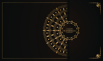 
Luxury Mandala Islamic Background with Golden Arabesque Pattern, 
Ornamental Background . Wedding card, Cover.