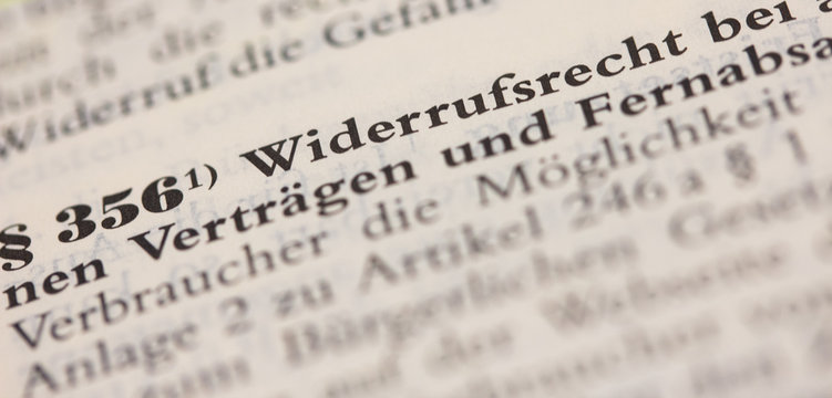 Widerrufsrecht im Internetkauf, E-Commerce und Fernabsatz  &sect; 355 BGB