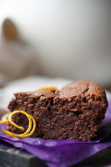 Homemade Chocolate Pie with Orange