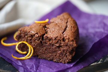 Homemade Chocolate Pie with Orange