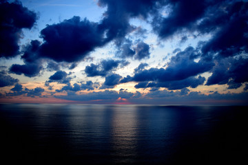 clouds over the sea