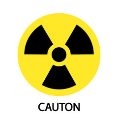 Vector illustration of Nuclear radioactive sign. Warning radioactive zone. Toxic attention. Danger hazard isolated on white background