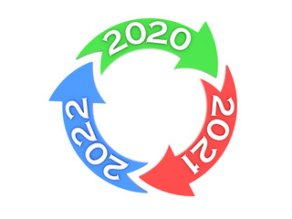 New Year 2021 Creative Design Concept - 3D Rendered Image	
