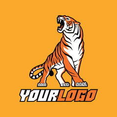 Tiger logo sign emblem vector illustration animal