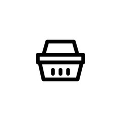Shopping Cart E-Commerce Outline Icon Vector Illustration
