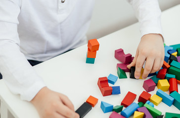 Concept of development of preschool children. The designer develops fine motor skills of the hands. Home schooling.