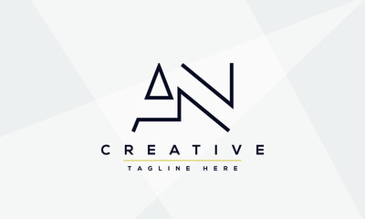 AN Letter Logo Design. Creative Modern A N Letters icon vector Illustration.