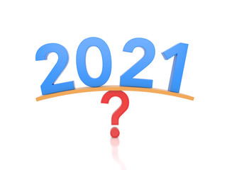 New Year 2021 Creative Design Concept - 3D Rendered Image	
