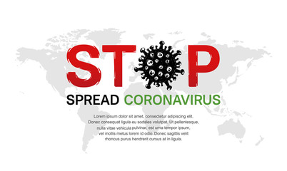 Corona Virus Disease illustration hand drawn style for campaign stop spread the virus