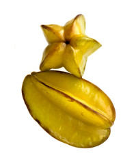 carambola star fruit yellow fresh tropical