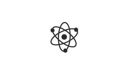 Black atom icon,Amazing atom icon on white background,science icon,technology icon