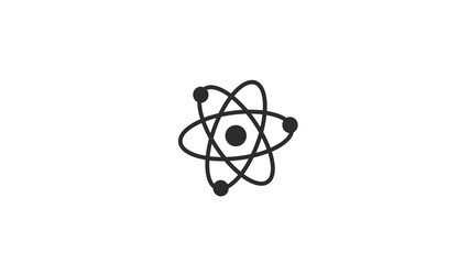 Black atom icon,Amazing atom icon on white background,science icon,technology icon