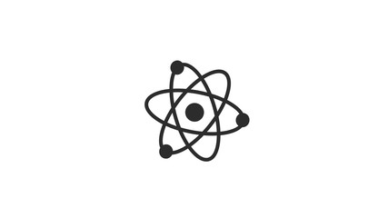 Black atom icon,Amazing atom icon on white background,science icon,technology icon