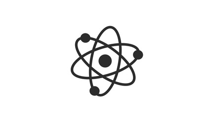Black atom icon,Amazing atom icon on white background,science icon,technology icon