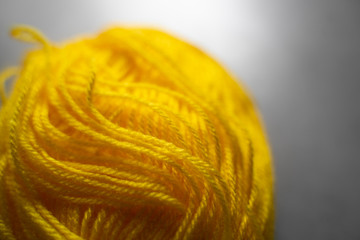 yellow yarn - obrazy, fototapety, plakaty