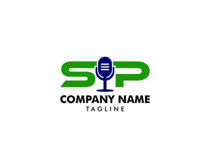 Initial Letter SIP Podcast Logo Design