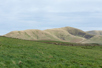 landscape with mountains and blue sky Cumbria