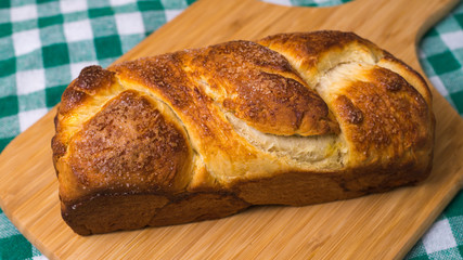 Easter bread on the serving board