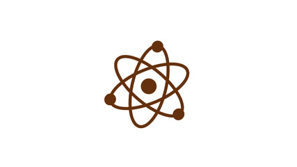 Brown dark atom icon,atom icon,New atom icon,science icon,atom design