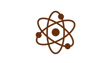 Brown dark atom icon,atom icon,New atom icon,science icon,atom design