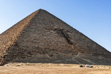 Red pyramid in Dahshur, Cairo, Egypt