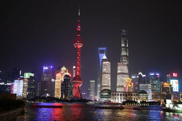 Foto op Plexiglas Shanghai Skyline © mpaskvan