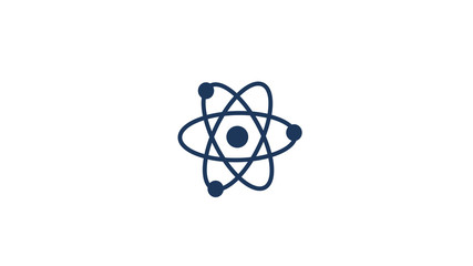 New blue dark atom icon on white background,Atom icon,Science icon