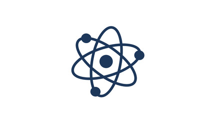 New blue dark atom icon on white background,Atom icon,Science icon