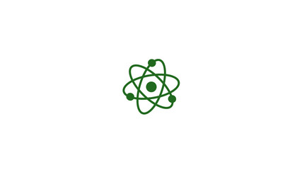 Amazing green dark atom icon,New atom icon,technology atom icon