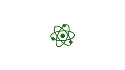 Amazing green dark atom icon,New atom icon,technology atom icon
