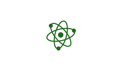 Amazing green dark atom icon,New atom icon,technology atom icon