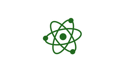 Amazing green dark atom icon,New atom icon,technology atom icon