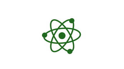 Amazing green dark atom icon,New atom icon,technology atom icon