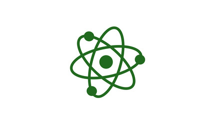 Amazing green dark atom icon,New atom icon,technology atom icon