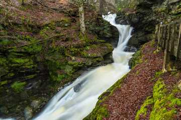 Fototapeta na wymiar Stunning natural waterfall, Highlands, Scotland