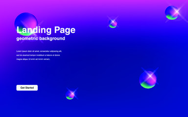 Fluid gradient shapes composition Futuristic design posters for landing page