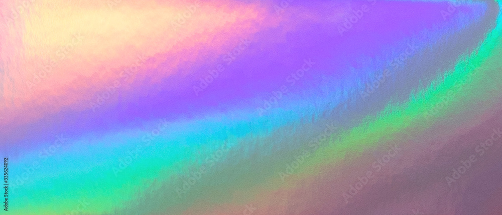 Aufkleber blurred abstract trendy rainbow holographic banner background in 80s style. blurred texture in viole