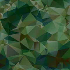 vector abstract irregular polygon square background - triangle low poly pattern - dark military camouflage color green brown khaki