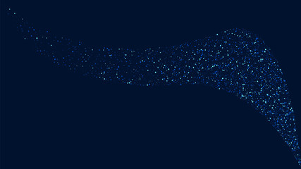 Yellow Falling Dot Card. Glow Glitter Texture. 