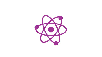 Best pink dark atom icon,New atom icon on white background,science atom icon