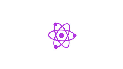 Top atom icon on white background,Atom icon,science icon