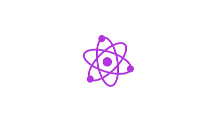 Top atom icon on white background,Atom icon,science icon