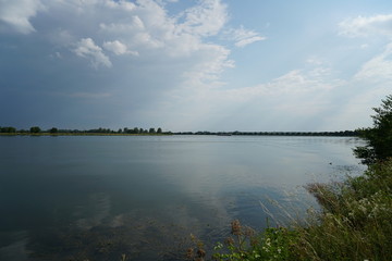 clouds over the river