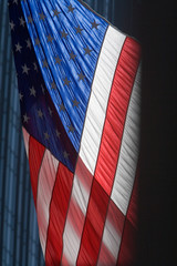 Fototapeta premium American flag backlit