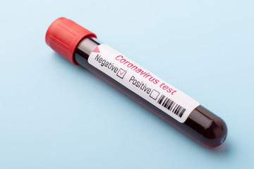 Fototapeta premium The patient has overcome coronavirus disease. Negative test on Covid-19 virus. Good news to the patient, end of the coronavirus pandemic
