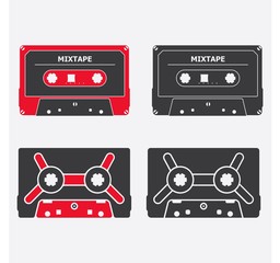 Audio cassette tape icon.