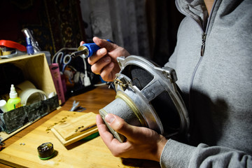 Nickel cobalt speaker 25gd-26. Repair of acoustic dynamics, ration soldering wire on speaker.