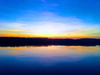 sunrise over the river