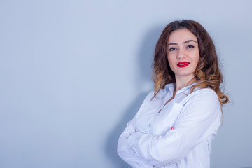  Beautiful young business  woman portrait