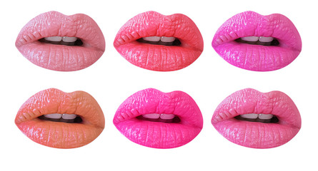 lips before and after augmentation on a white background augmentation